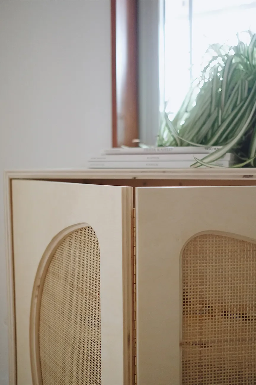 How to DIY This Floating Cabinet, Down to the Cane Doors (Send Help)