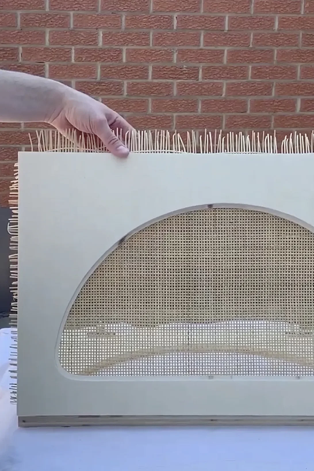 How to DIY This Floating Cabinet, Down to the Cane Doors (Send Help)